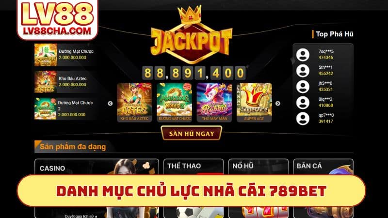 Danh mục chủ lực nhà cái 789bet